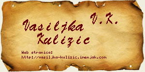 Vasiljka Kulizić vizit kartica